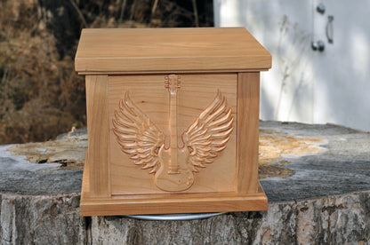 Guitar With Wings Cremation Urn