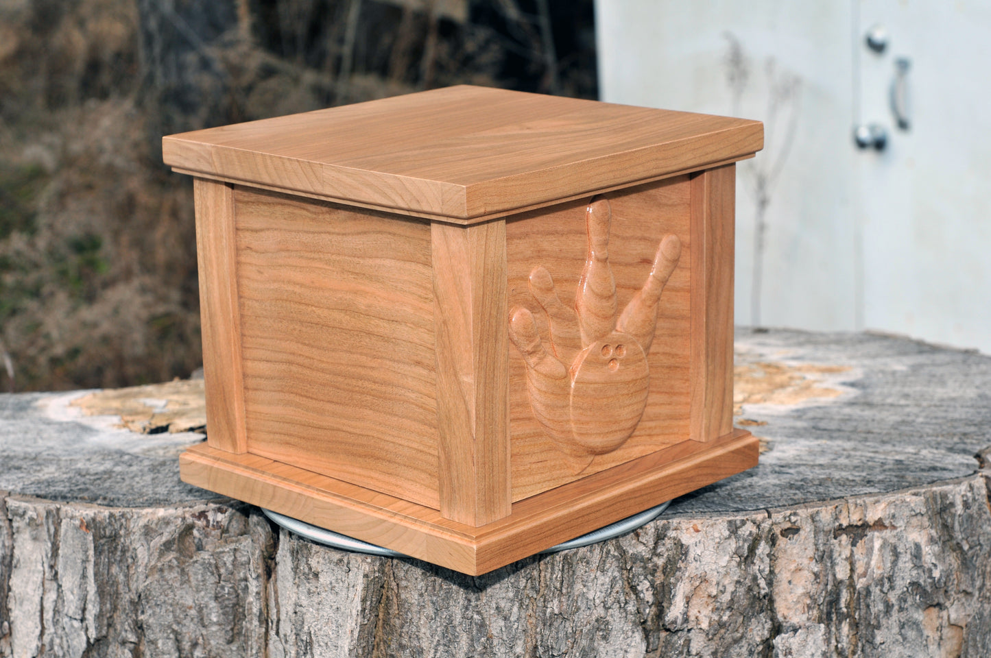 Custom Bowling Memorial Urn, Handcrafted Cremation Urn for Ashes, Personalized Bowling Enthusiast Keepsake, Bowling Urn