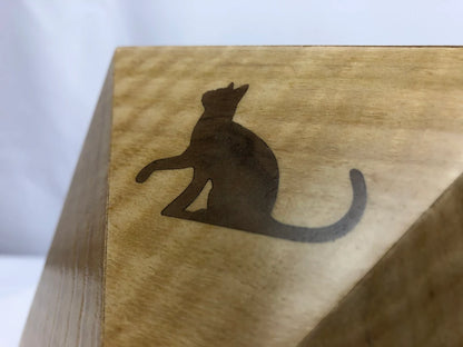 Custom Urn | 20-Sided Wooden Cat Urn