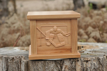 Custom Urn | Hockey Goalie | 3D Engraving