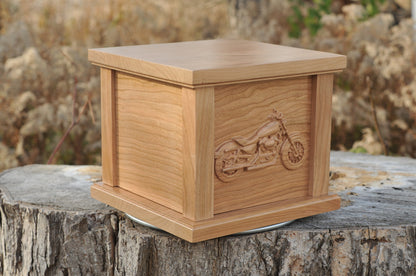 Custom Urn | Motorcycle | 3D Engraving