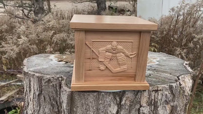 Custom Urn | Hockey Goalie | 3D Engraving