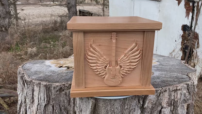 Guitar With Wings Cremation Urn