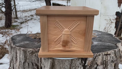 Custom Urn | Windmill | 3D Engraving