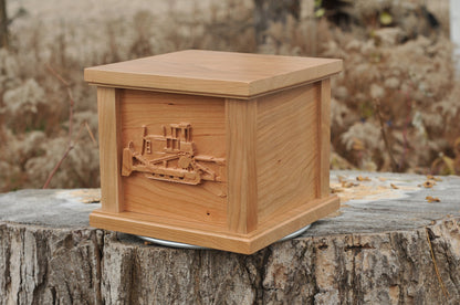 Custom Urn | Bulldozer | 3D Engraving