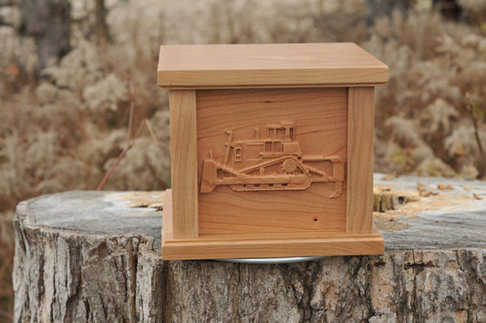 Custom Urn | Bulldozer | 3D Engraving