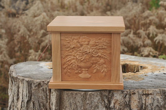 Wood Flower Urn