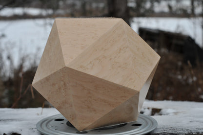 Modern Geometric Urn Birds Eye Maple