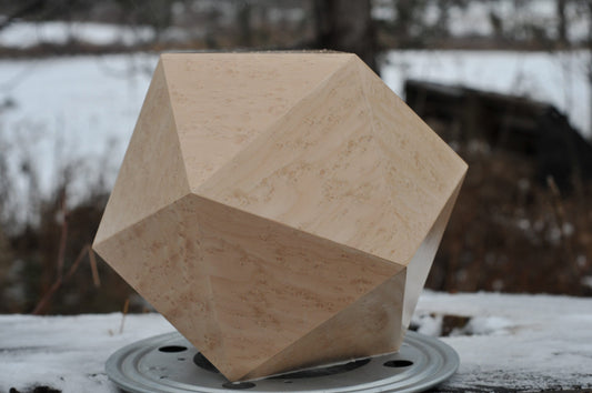 Modern Geometric Urn Birds Eye Maple