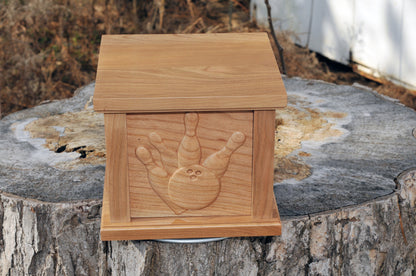 Custom Bowling Memorial Urn, Handcrafted Cremation Urn for Ashes, Personalized Bowling Enthusiast Keepsake, Bowling Urn